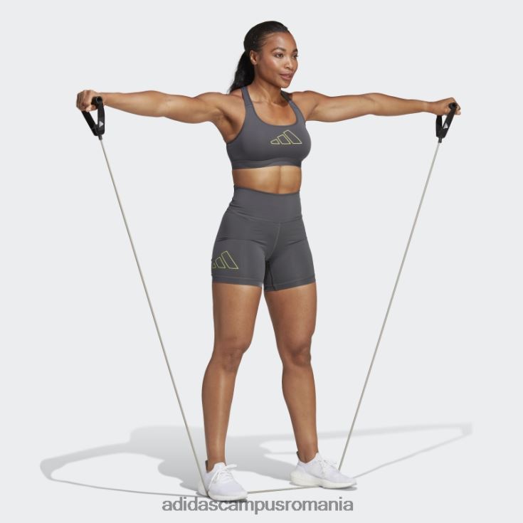 adidas campus romania gri powerreact hyperbright cu suport mediu sutien fashion femei gri J266N22225