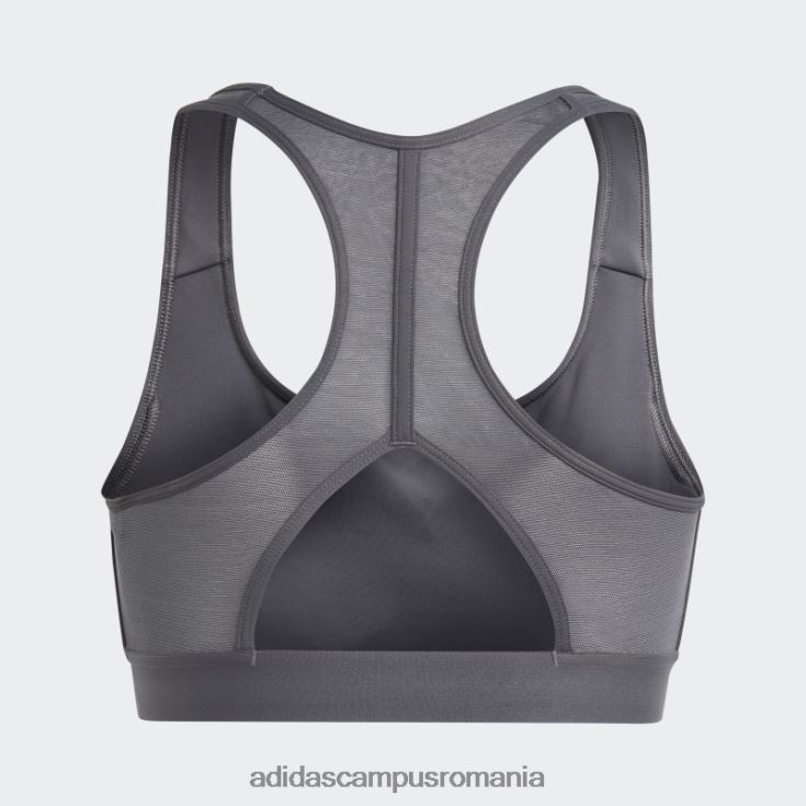 adidas campus romania gri powerreact hyperbright cu suport mediu sutien fashion femei gri J266N22225