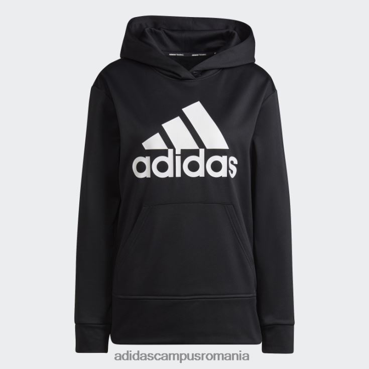adidas campus romania hanorac aeroready cu logo mare negru femei alb negru J266N29031