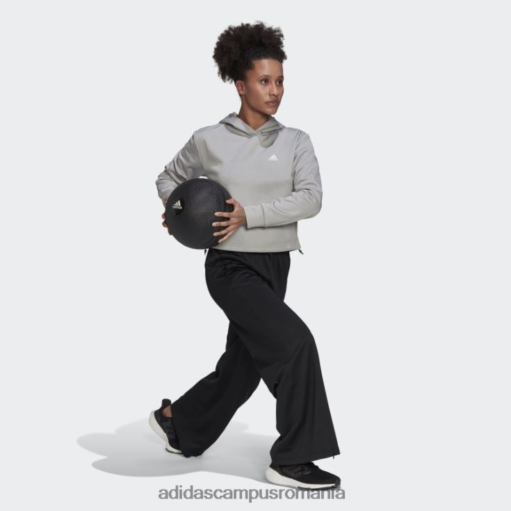 adidas campus romania hanorac aeroready gri mediu femei gri mediu/alb J266N29008