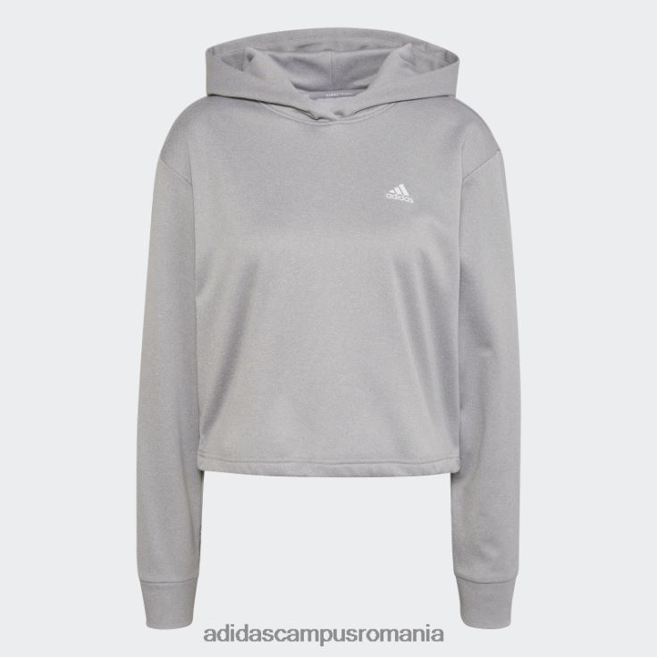 adidas campus romania hanorac aeroready gri mediu femei gri mediu/alb J266N29008