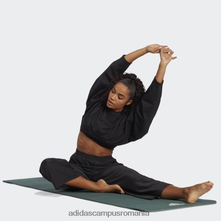 adidas campus romania hanorac crop studio de yoga negru la modă femei negru J266N29070