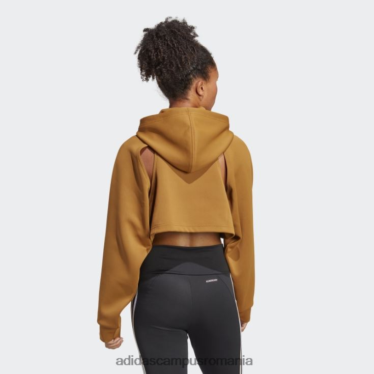 adidas campus romania hanorac de antrenament bronz hiit aeroready crop femei bronz J266N29208