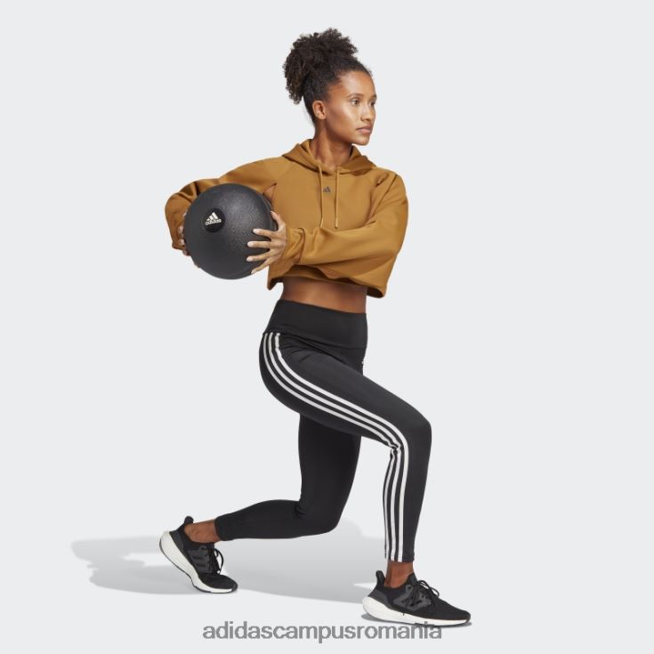 adidas campus romania hanorac de antrenament bronz hiit aeroready crop femei bronz J266N29208