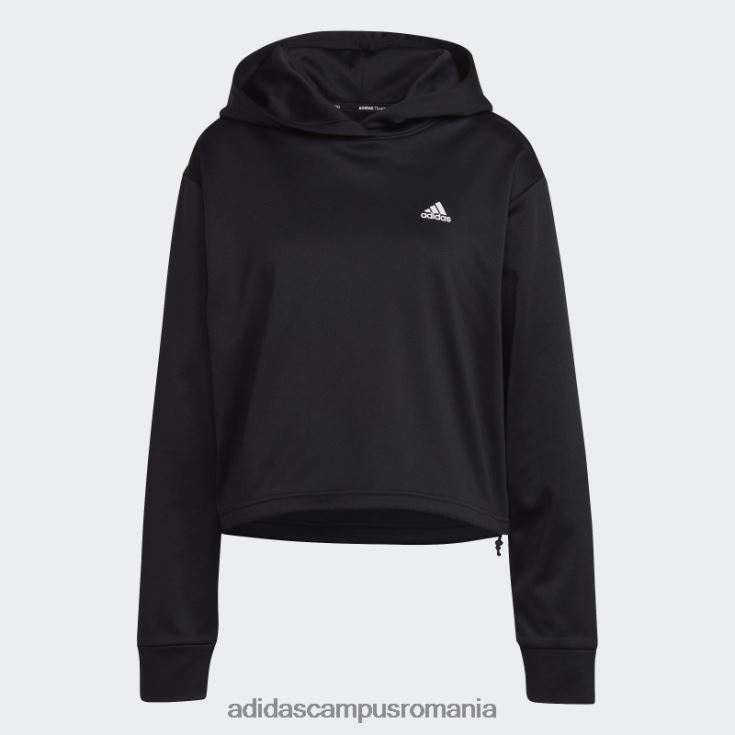 adidas campus romania hanorac negru aeroready femei alb negru J266N29203