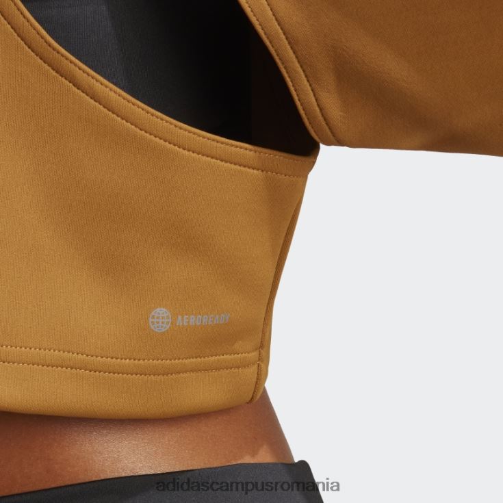 adidas campus romania hiit aeroready crop training hanorac bronz adidas femei bronz J266N216974