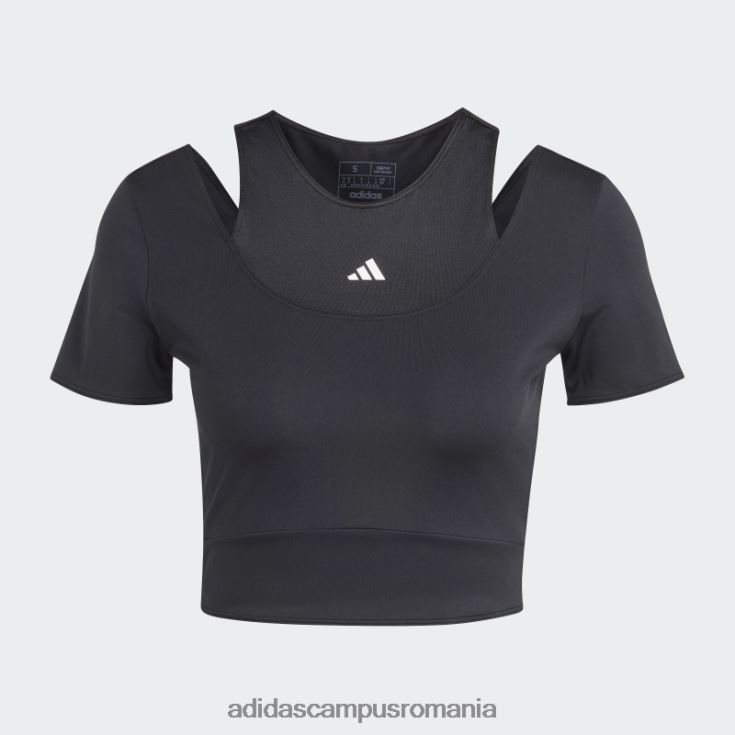 adidas campus romania hiit aeroready crop training tricou negru femei negru J266N216844