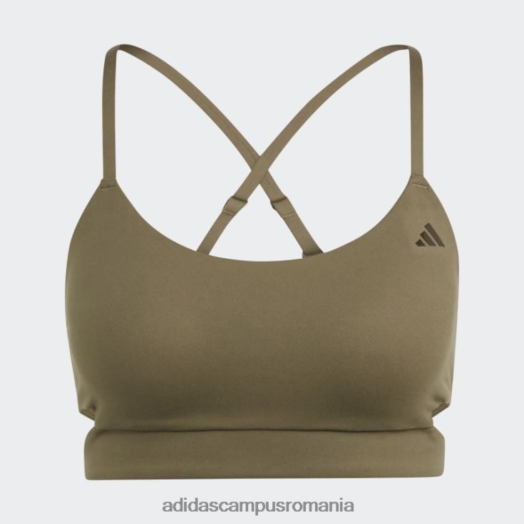 adidas campus romania hot olive yoga studio sutien cu paragate cu susținere ușoară femei măsline J266N29220