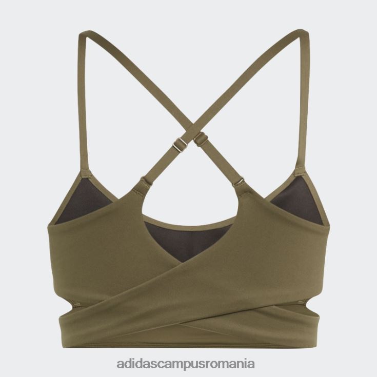 adidas campus romania hot olive yoga studio sutien cu paragate cu susținere ușoară femei măsline J266N29220