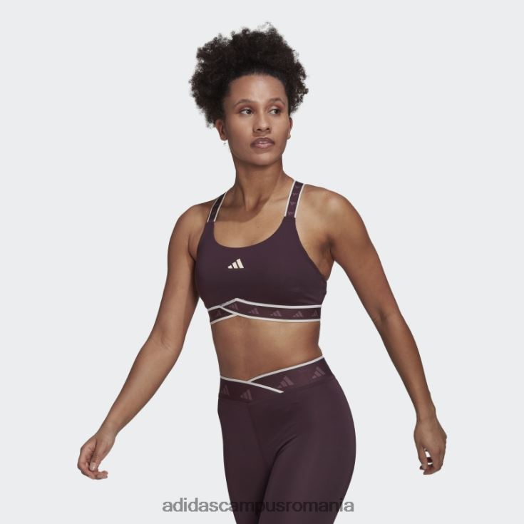 adidas campus romania hot powerimpact training sutien mediu techfit nuanță ecru femei nuanță maro/ecru J266N22755