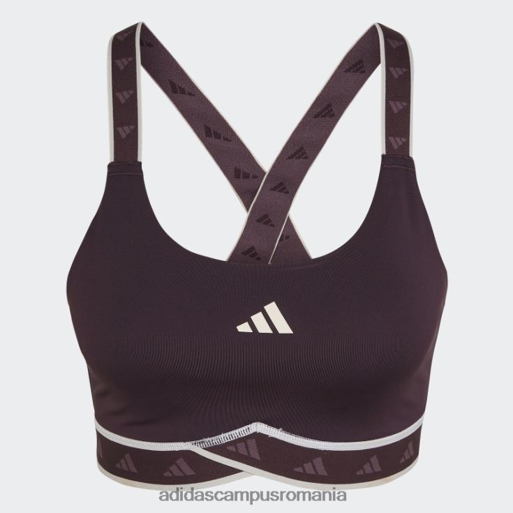 adidas campus romania hot powerimpact training sutien mediu techfit nuanță ecru femei nuanță maro/ecru J266N22755