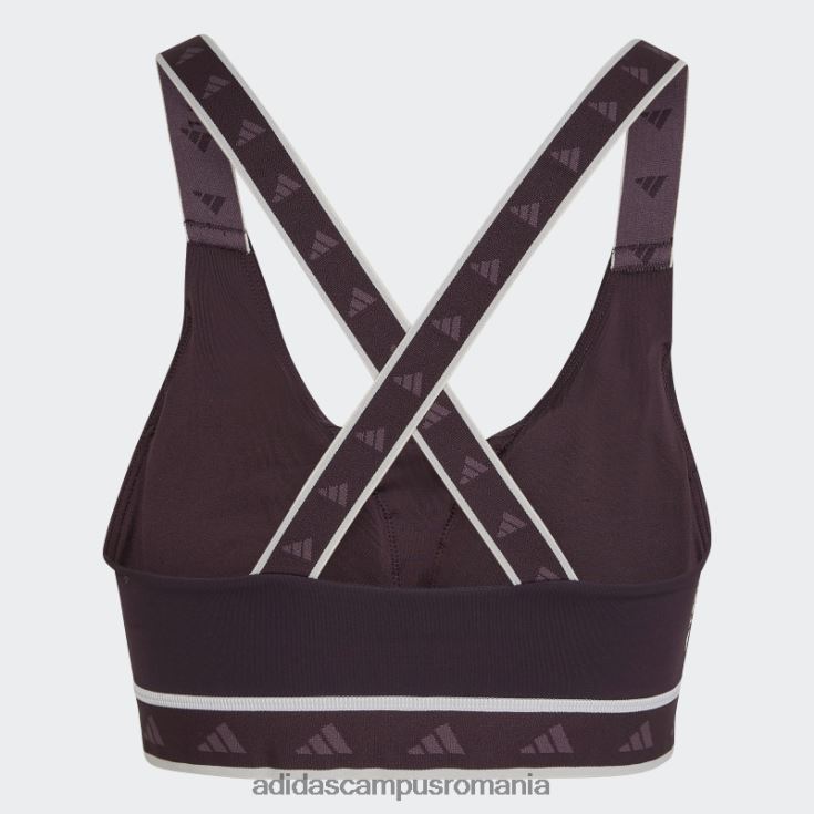 adidas campus romania hot powerimpact training sutien mediu techfit nuanță ecru femei nuanță maro/ecru J266N22755
