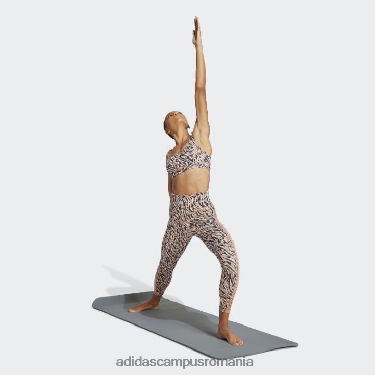 adidas campus romania jambiere 7/8 cu tentă ecru yoga studio clash imprimeu femei nuanță ecru/taupe/argilă J266N29431