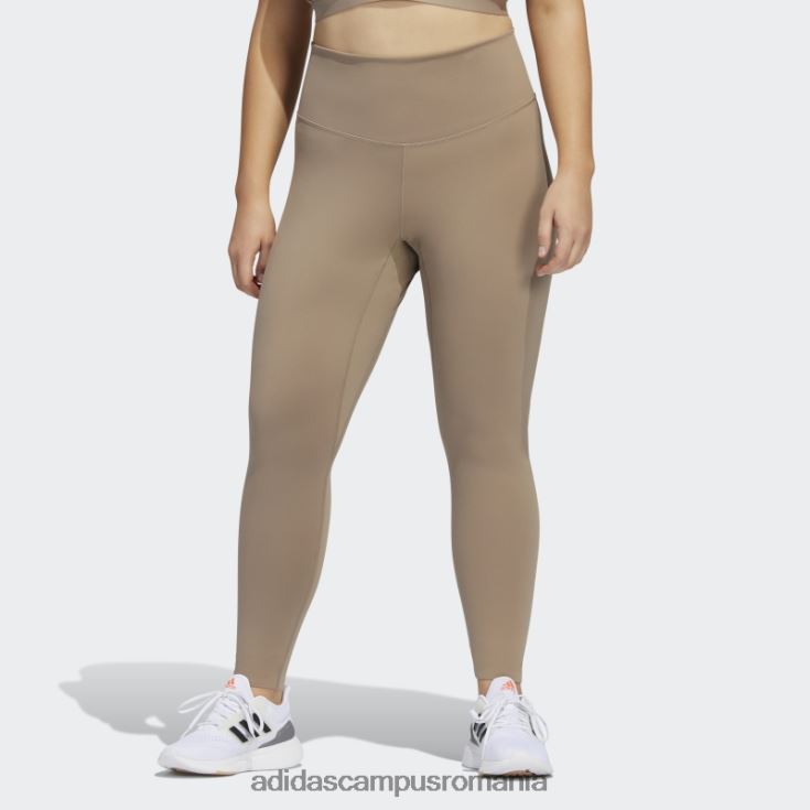 adidas campus romania jambiere de yoga lux studio 7/8 maro cretos (plus mărime) femei maro cretos J266N22850