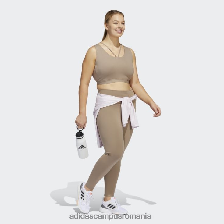 adidas campus romania jambiere de yoga lux studio 7/8 maro cretos (plus mărime) femei maro cretos J266N22850