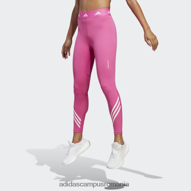 adidas campus romania jambiere fucsia techfit cu 3 dungi femei fucsie J266N216751