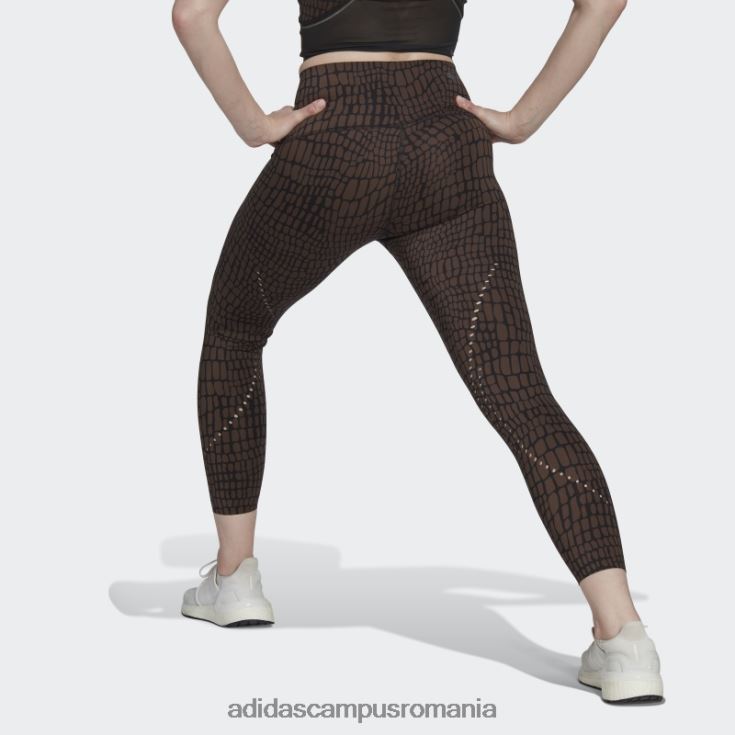 adidas campus romania jambiere maro tlrd hiit croco luxe antrenament 7/8 femei maro/negru J266N22729