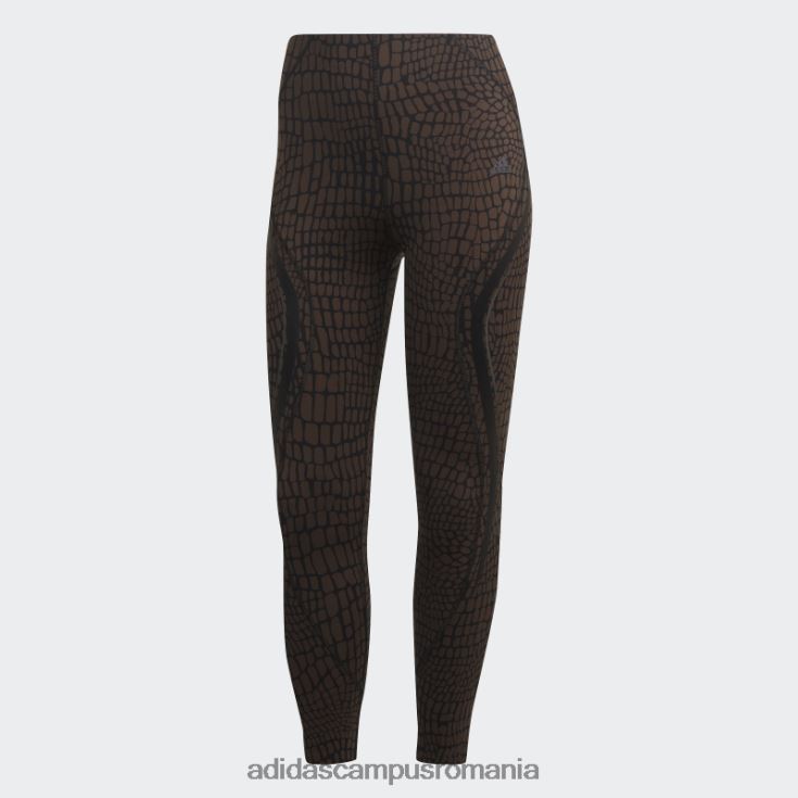 adidas campus romania jambiere maro tlrd hiit croco luxe antrenament 7/8 femei maro/negru J266N22729