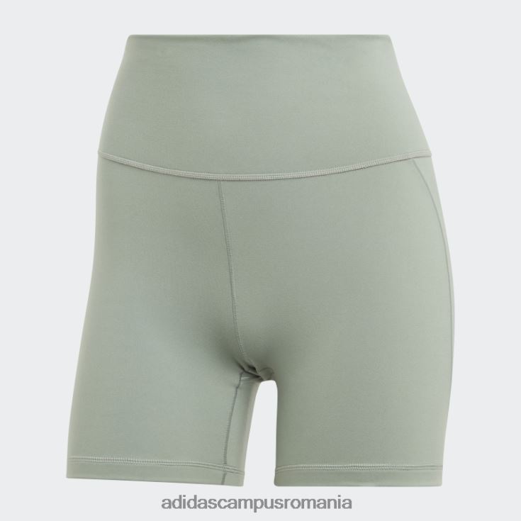 adidas campus romania jambiere scurte de cinci inci de studio de yoga verde argintiu femei verde argintiu J266N22261