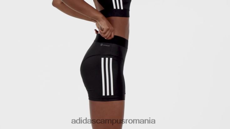 adidas campus romania jambiere scurte hyperglam cu 3 dungi negre femei negru J266N217540
