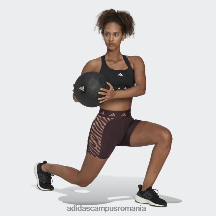 adidas campus romania jambiere scurte hyperglam techfit zebra cu talie înaltă maro adidas femei maro J266N22844