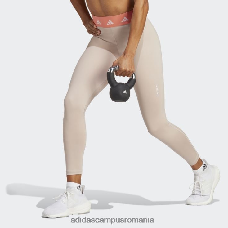 adidas campus romania jambiere taupe techfit 7/8 femei taupe/coral J266N29521