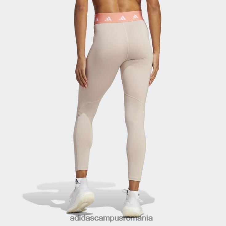 adidas campus romania jambiere taupe techfit 7/8 femei taupe/coral J266N29521
