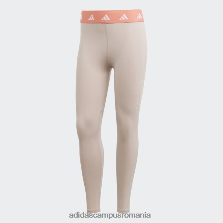 adidas campus romania jambiere taupe techfit 7/8 femei taupe/coral J266N29521
