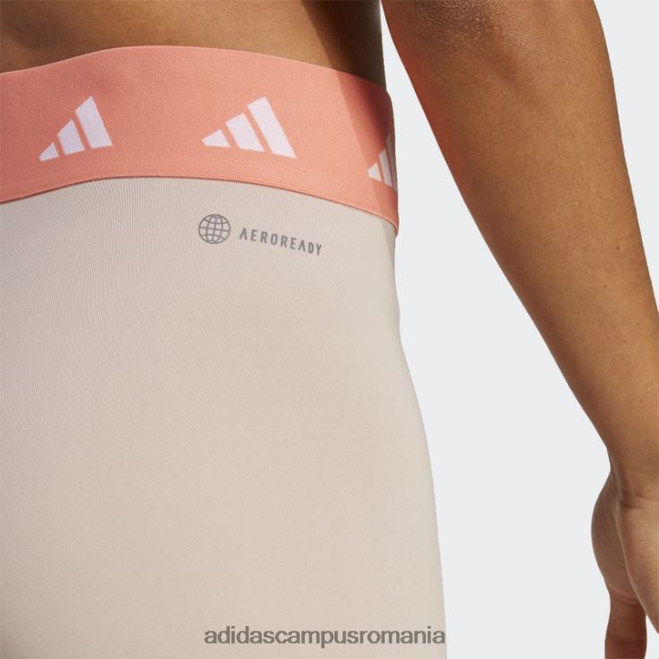 adidas campus romania jambiere taupe techfit 7/8 femei taupe/coral J266N29521