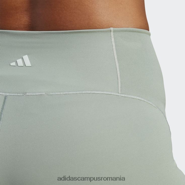 adidas campus romania jambiere yoga studio luxe 7/8 verde argintiu femei verde argintiu J266N216478