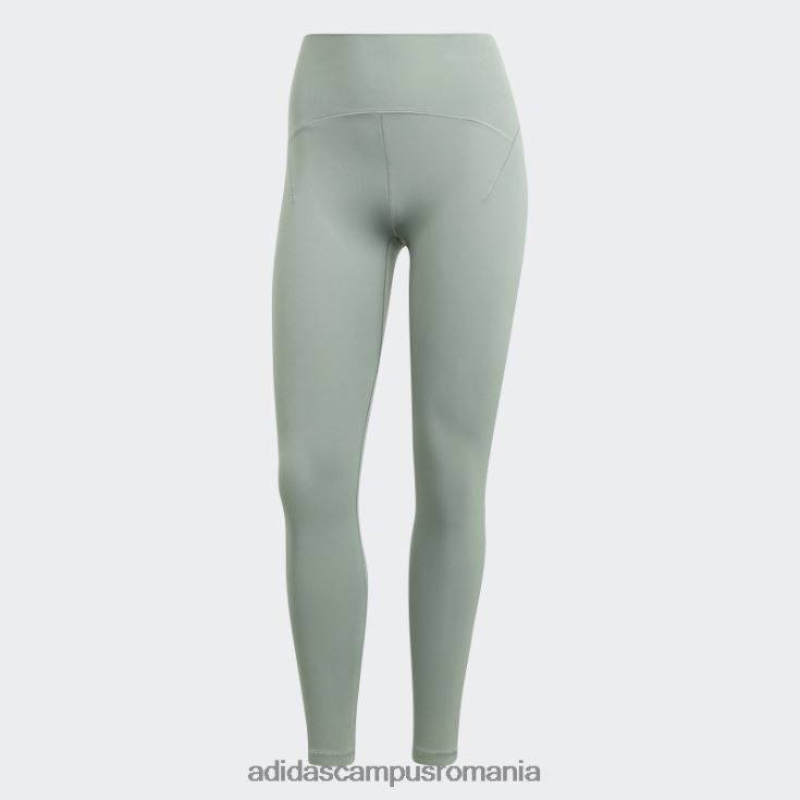 adidas campus romania jambiere yoga studio luxe 7/8 verde argintiu femei verde argintiu J266N22233