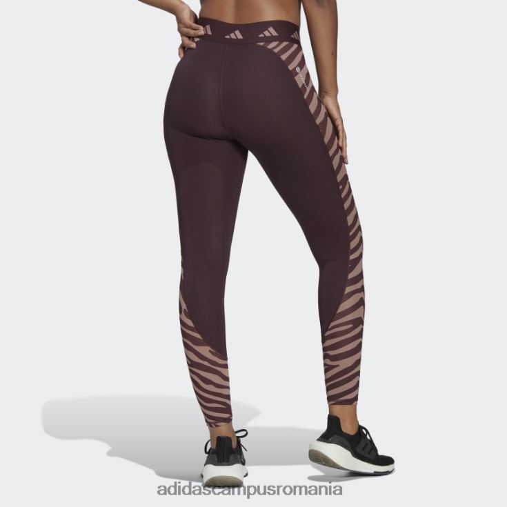adidas campus romania jambiere zebră 7/8 cu talie înaltă techfit hyperglam maro femei maro J266N22782