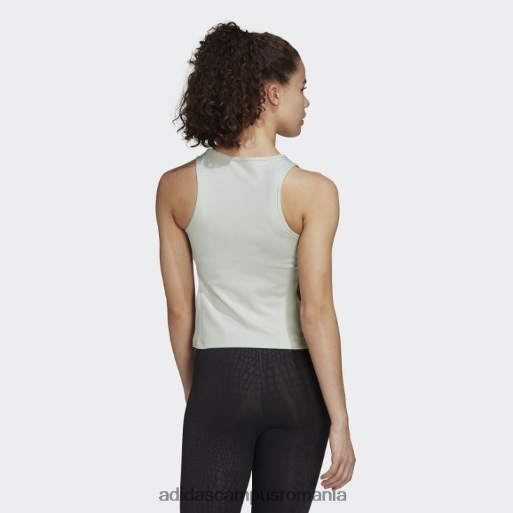 adidas campus romania maiou hyperglam cu decupaj de culoare verde femei verde/negru J266N210496