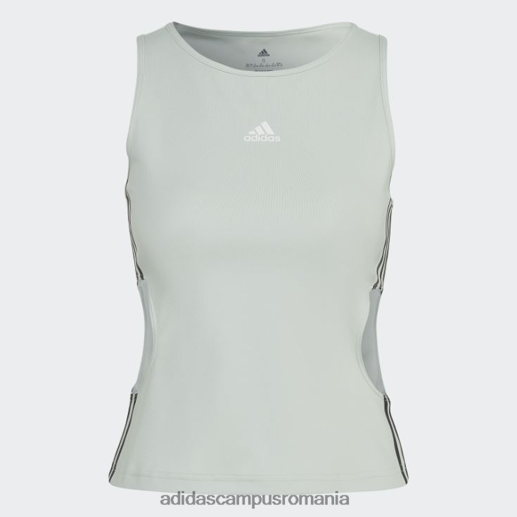 adidas campus romania maiou hyperglam cu decupaj de culoare verde femei verde/negru J266N210496