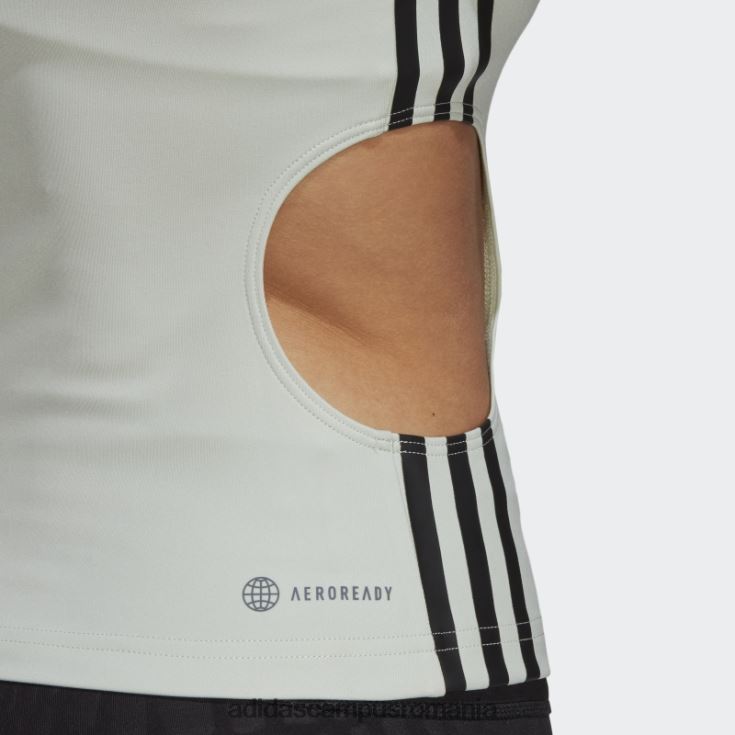 adidas campus romania maiou hyperglam cu decupaj de culoare verde femei verde/negru J266N210496