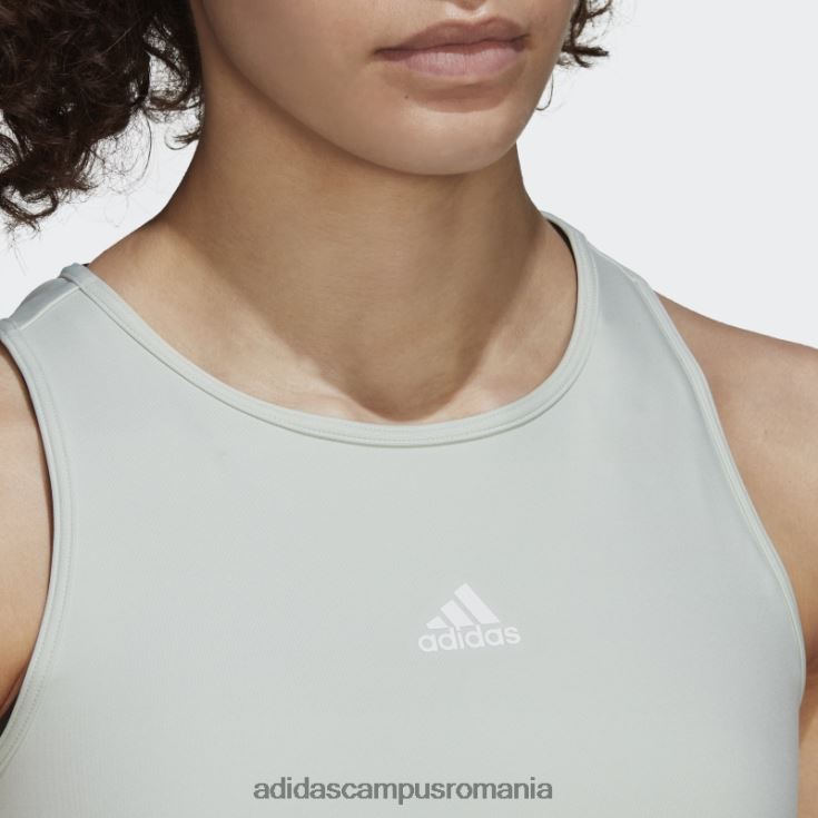 adidas campus romania maiou hyperglam cu decupaj de culoare verde femei verde/negru J266N210496