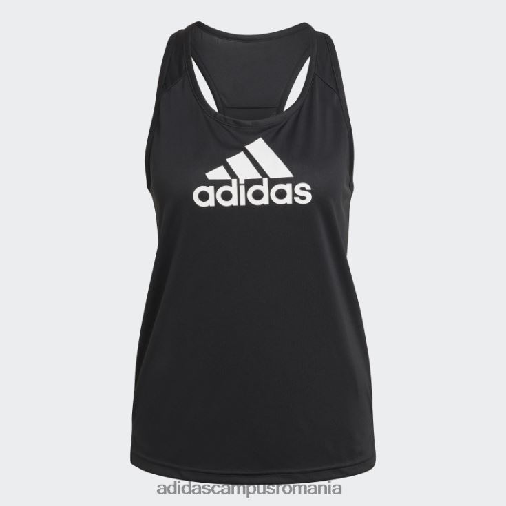 adidas campus romania maiou sport cu logo-ul 2 mișcări aeroready, negru femei alb negru J266N23259