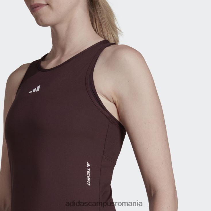 adidas campus romania maroon techfit racerback tank top adidas femei maro J266N23189