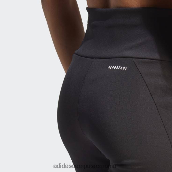 adidas campus romania modă concepută pentru a mișca colanți sport înalți cu 3 dungi 3/4 alb femei alb negru J266N210193