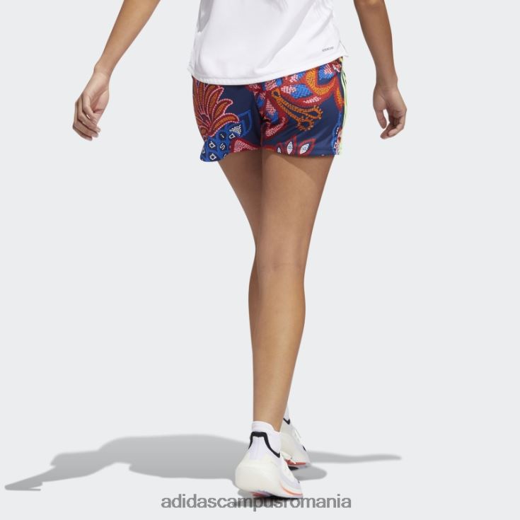 adidas campus romania mystery blue farm rio pacer pantaloni scurți din tricot cu 3 dungi adidas femei albastru misterios/galben de mare rezoluție J266N210401