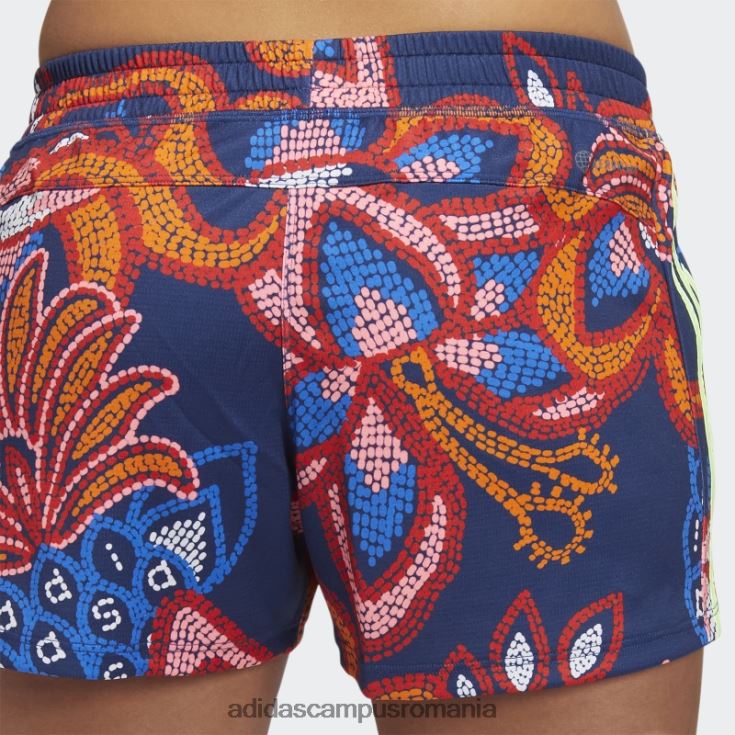 adidas campus romania mystery blue farm rio pacer pantaloni scurți din tricot cu 3 dungi adidas femei albastru misterios/galben de mare rezoluție J266N210401