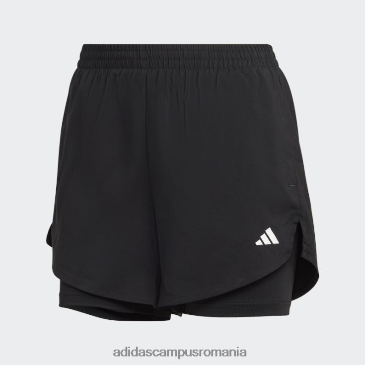 adidas campus romania negru aeroready, făcut pentru antrenament, pantaloni scurti doi-în-unul femei alb negru J266N29376