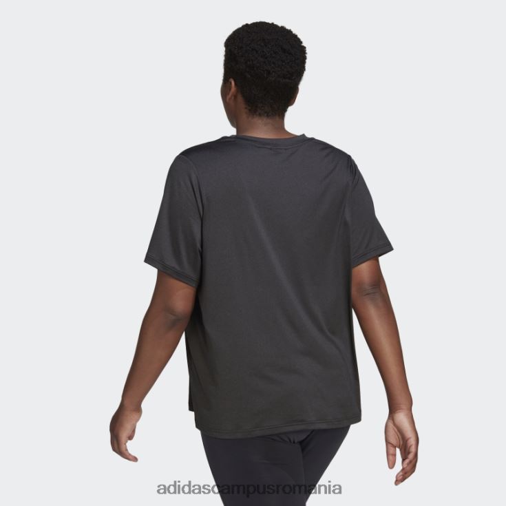 adidas campus romania negru aeroready făcut pentru antrenament tricou minim (plus mărime) adidas femei negru J266N23009