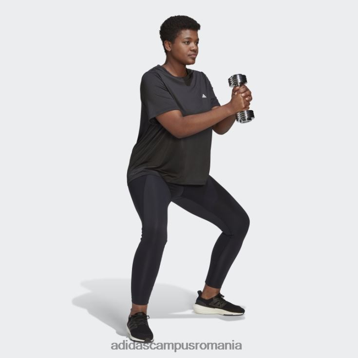 adidas campus romania negru aeroready făcut pentru antrenament tricou minim (plus mărime) adidas femei negru J266N23009
