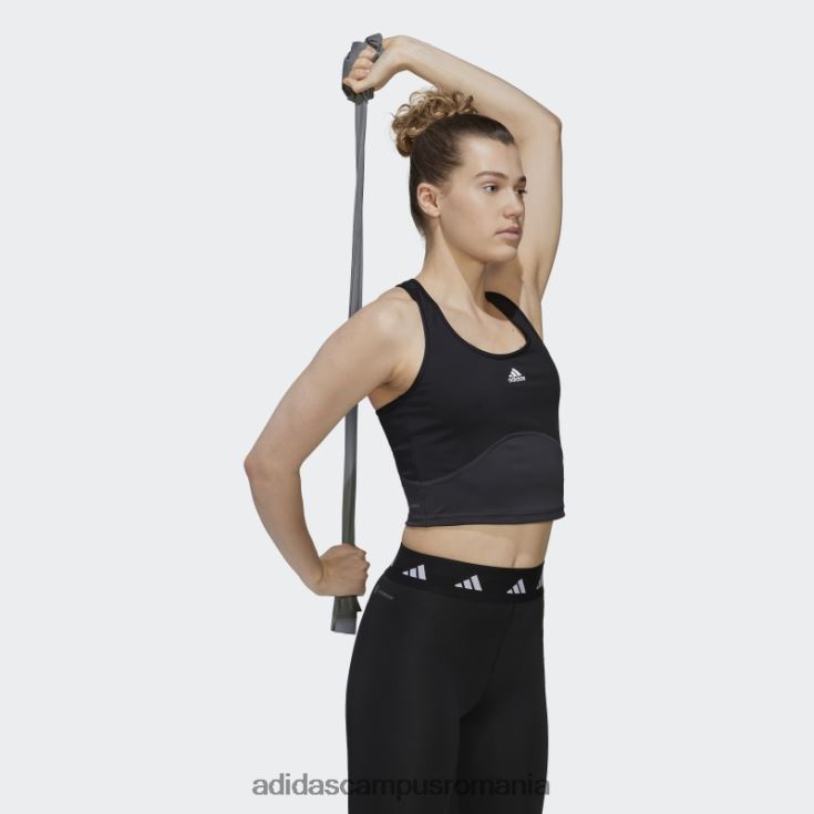 adidas campus romania negru aeroready tren hiit crop tank top femei negru/carbon J266N210816