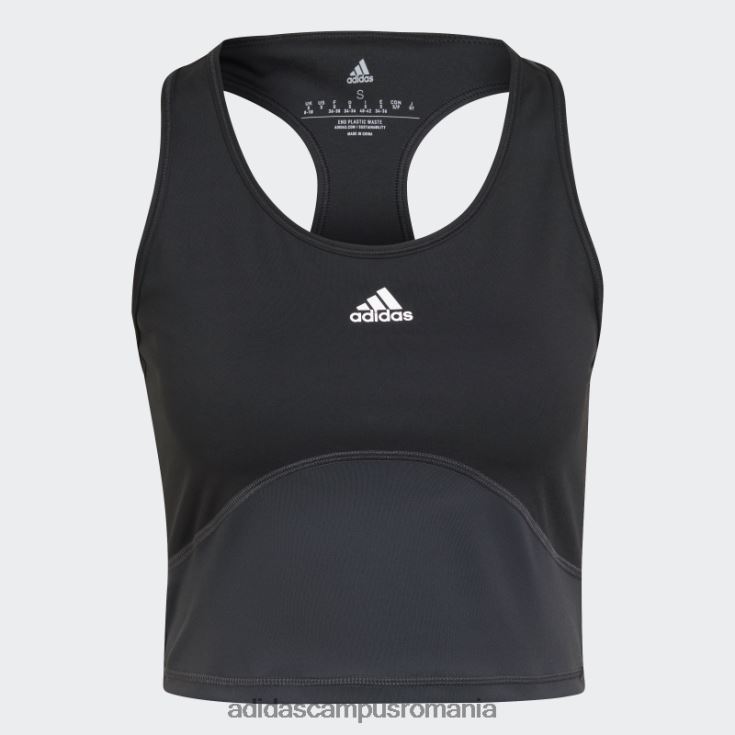 adidas campus romania negru aeroready tren hiit crop tank top femei negru/carbon J266N210816