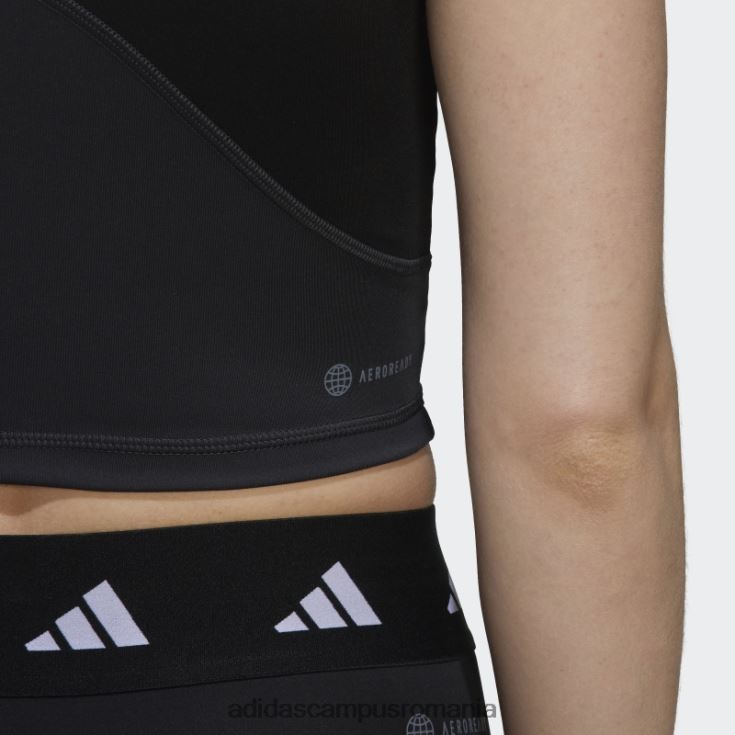 adidas campus romania negru aeroready tren hiit crop tank top femei negru/carbon J266N210816