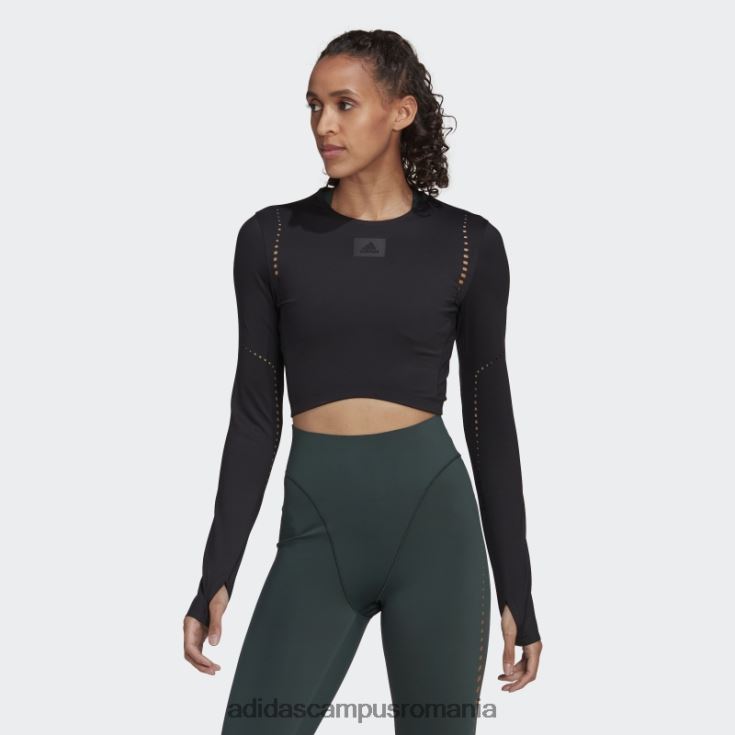 adidas campus romania negru cel mai bun top cu mânecă lungă fierbinte femei negru J266N210690