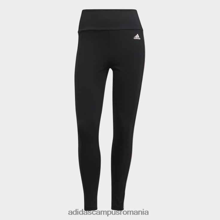 adidas campus romania negru conceput pentru a muta colanți sport înalți cu 3 dungi 7/8 femei alb negru J266N22998