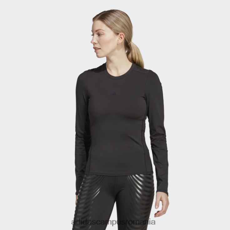 adidas campus romania negru techfit control cu ​​mânecă lungă top de antrenament cu mânecă lungă femei negru J266N217135